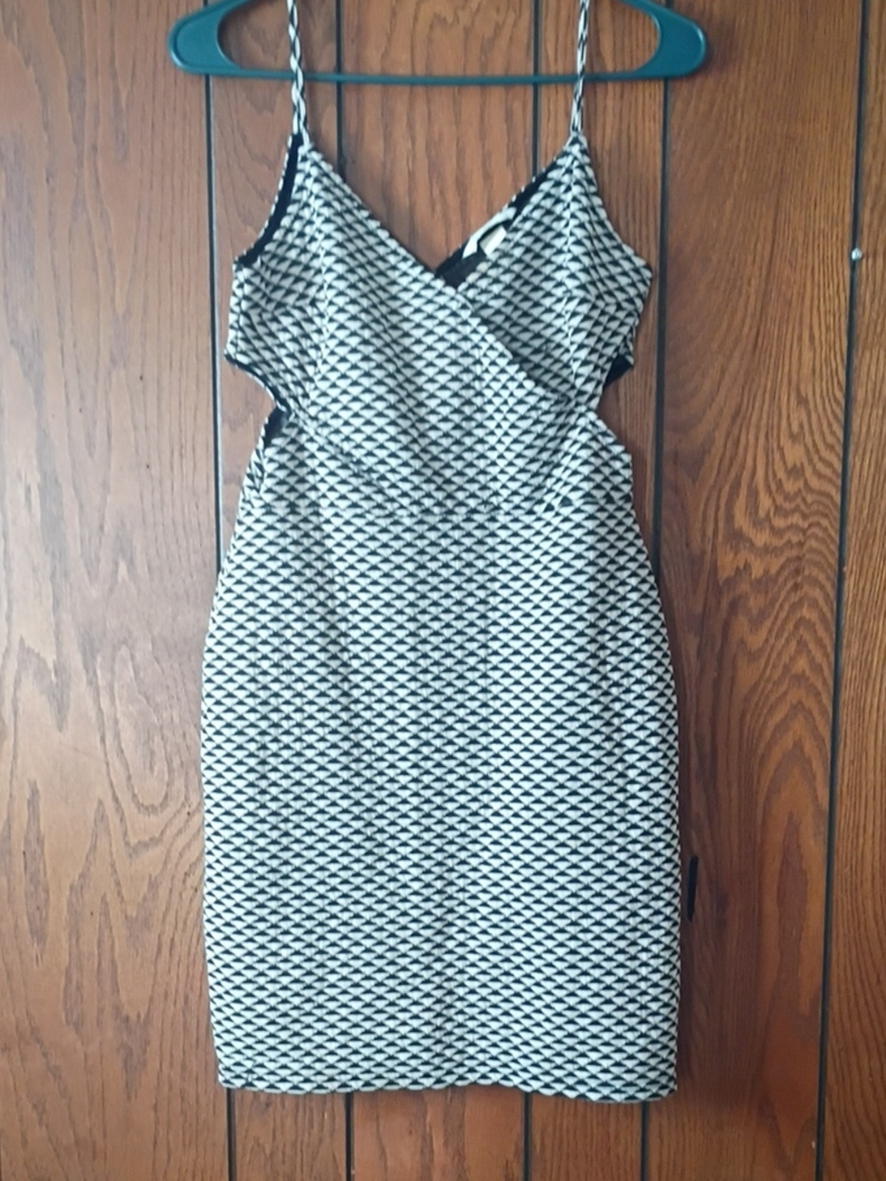 Black & White Geometric Cutout Dress - Women